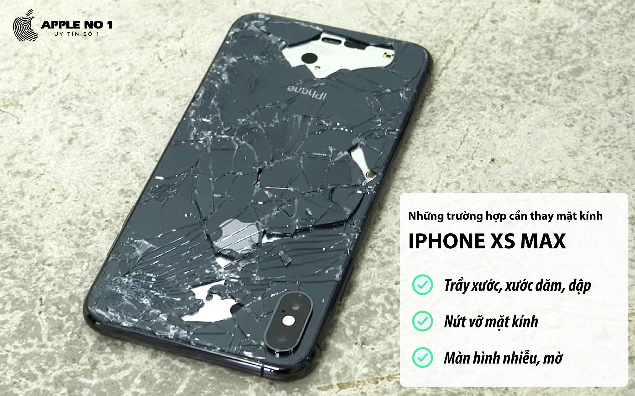 nhung truong hop can phai thay ep kinh iphone xs max
