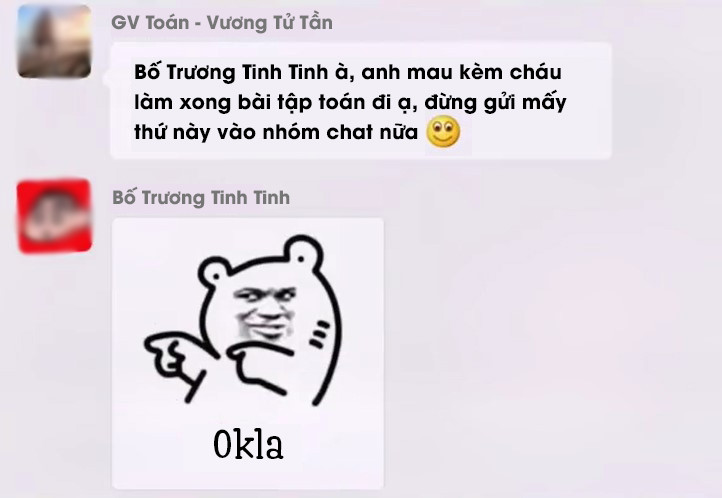 Thậm chí ngay cả khi giáo viên nhắc nhở nên đi kèm cặp con thay vì gửi hình ảnh mà phụ huynh vẫn 'lầy lội' gửi tiếp.