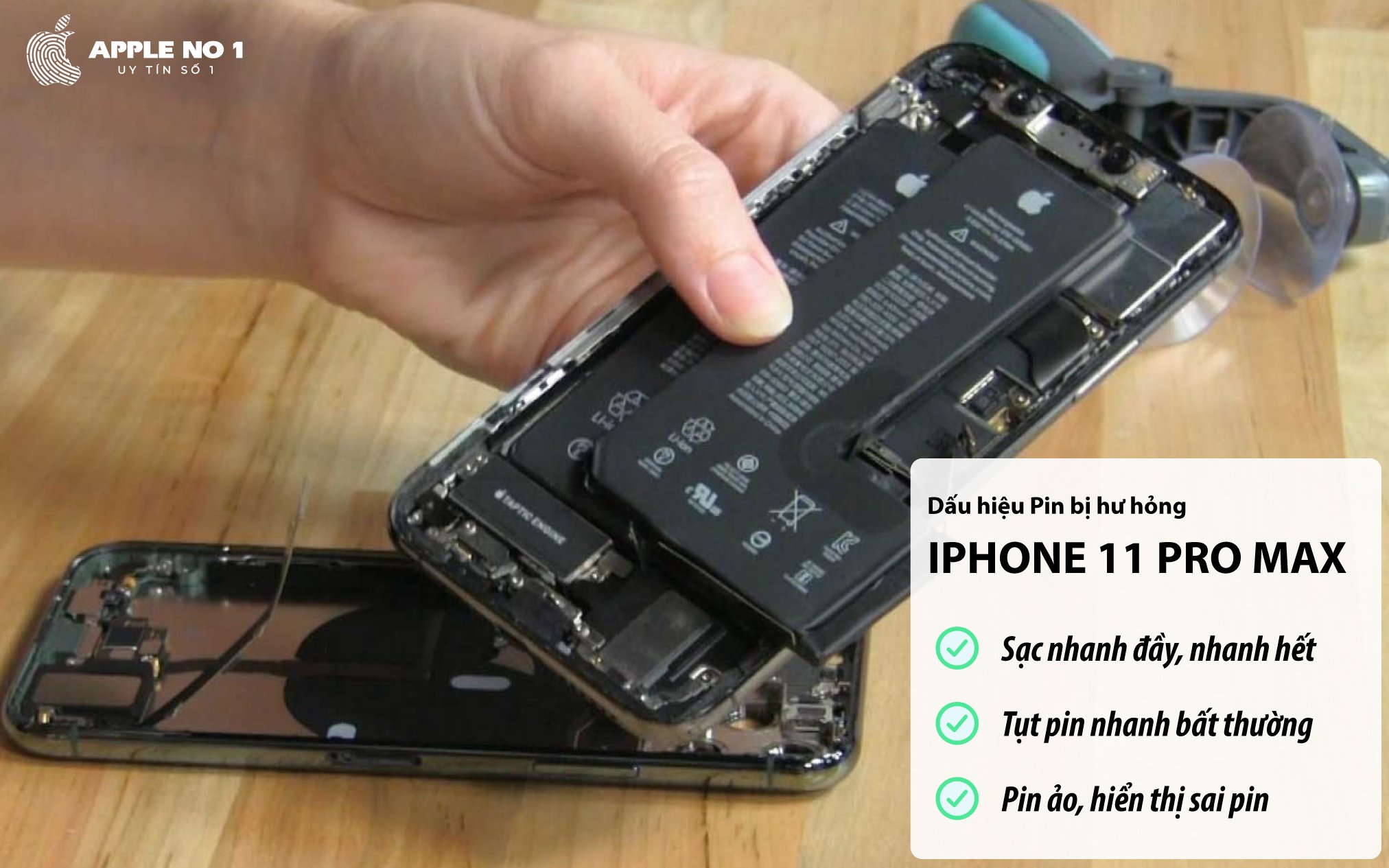 Một số biểu hiện sau cho thấy viên pin iPhone 11 Pro max gặp vấn đề